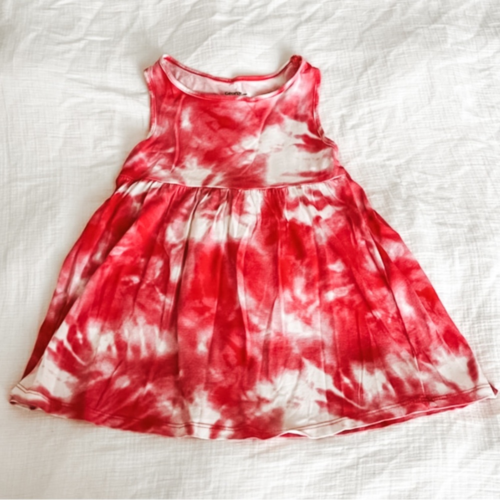 4/$20 Red & White Tye Dye Tank Dress | George | 2T